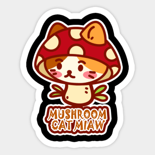 Mushroom Cat Sticker